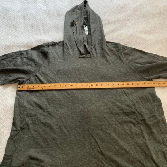 NEW Cyrus dark gray hooded long sleeve tunic pullover sweatshirt - Picture 8 of 9